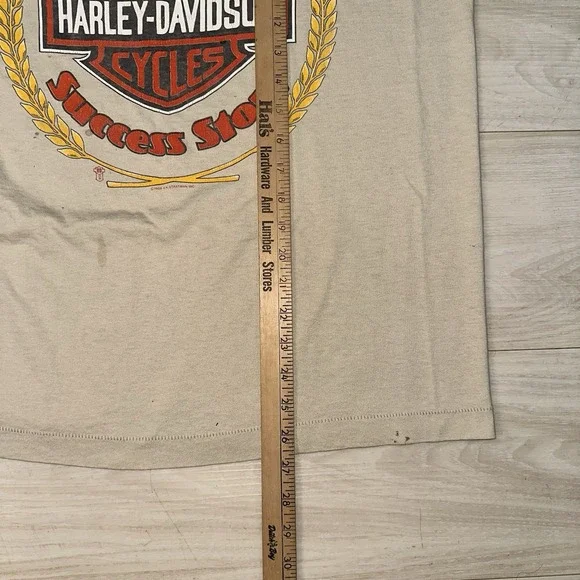 Vintage 80s Harley Davidson Shirt Size Large American Success Story Biker Eagle - Picture 6 of 8